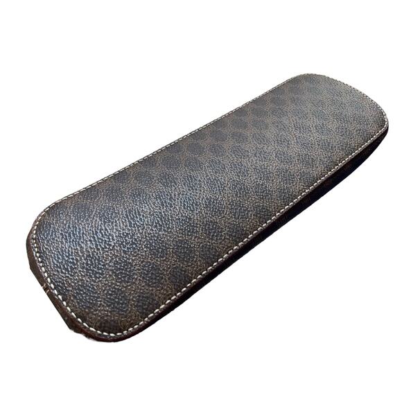 Celine Macadam Monogram Logo Pattern Small Vintage Clutch Bag Brown Leather - Picture 6 of 9